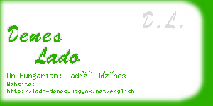 denes lado business card